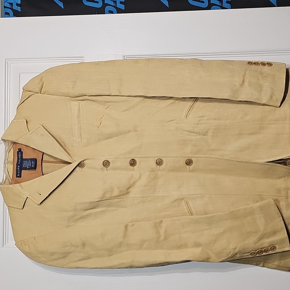 Womens Vintage Ralph Lauren 100%  Linen Jacket Sz 2 NWT  Made in USA